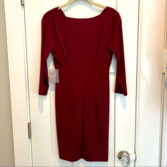Forever 21 V-Neck MINI Stretch Dress Burgundy Wine Women’s Small (S) NWT - Picture 3 of 11